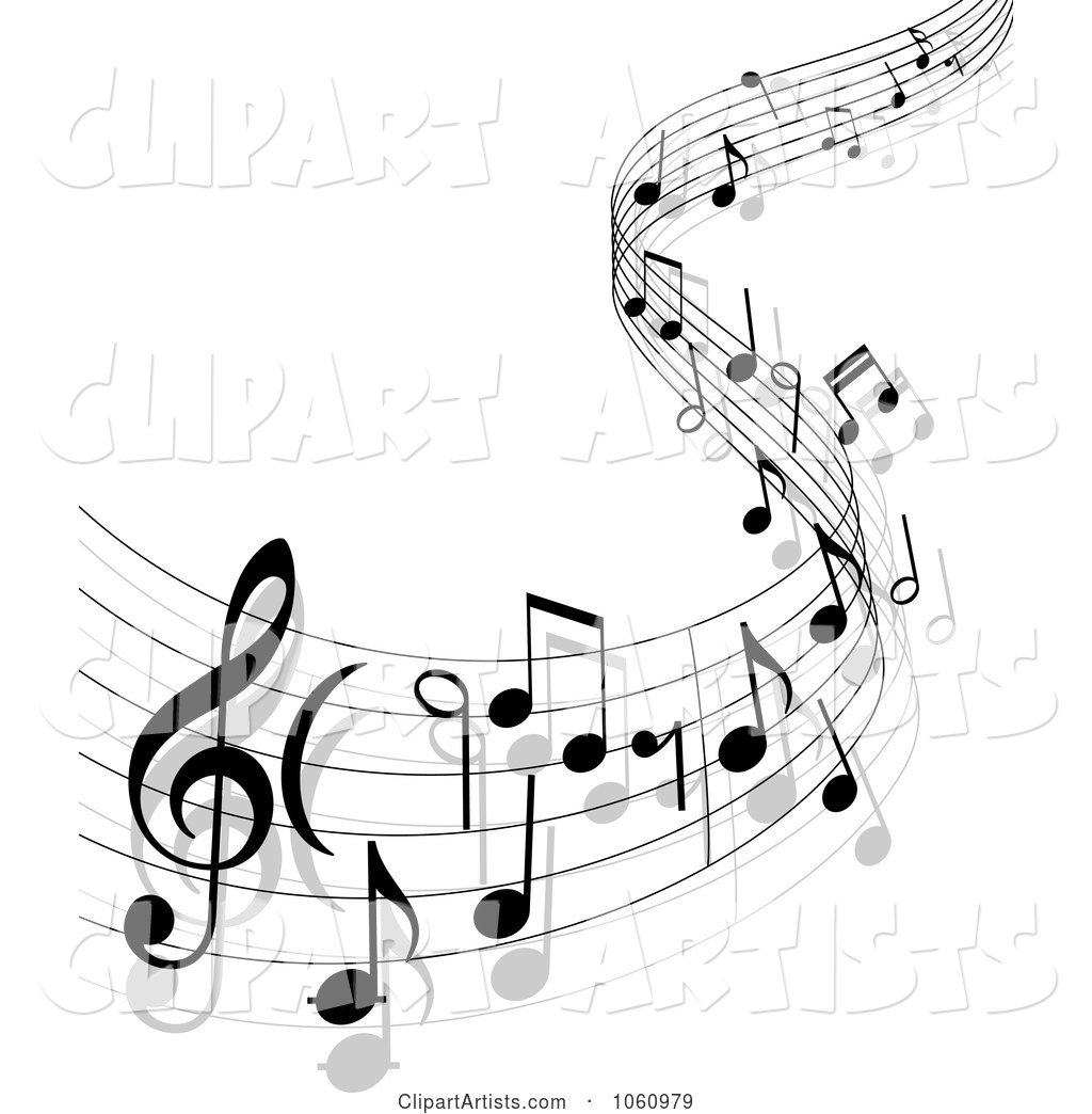 Background of Staff and Music Notes - 13