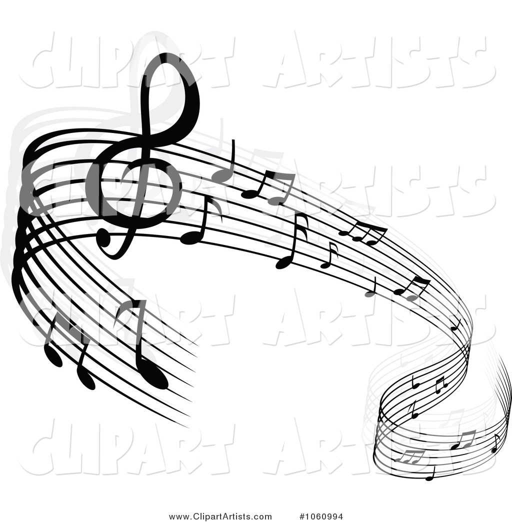 Background of Staff and Music Notes - 8