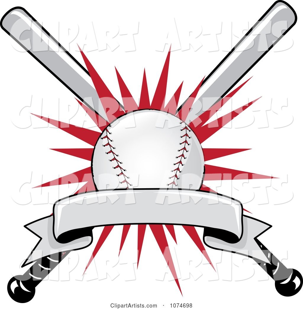 Baseball Bat and Ball Logo 1