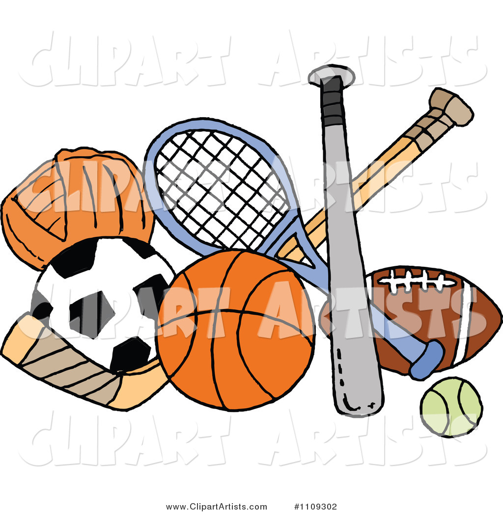 Baseball Soccer Basketball Hockey Tennis and Football Sports Equipment