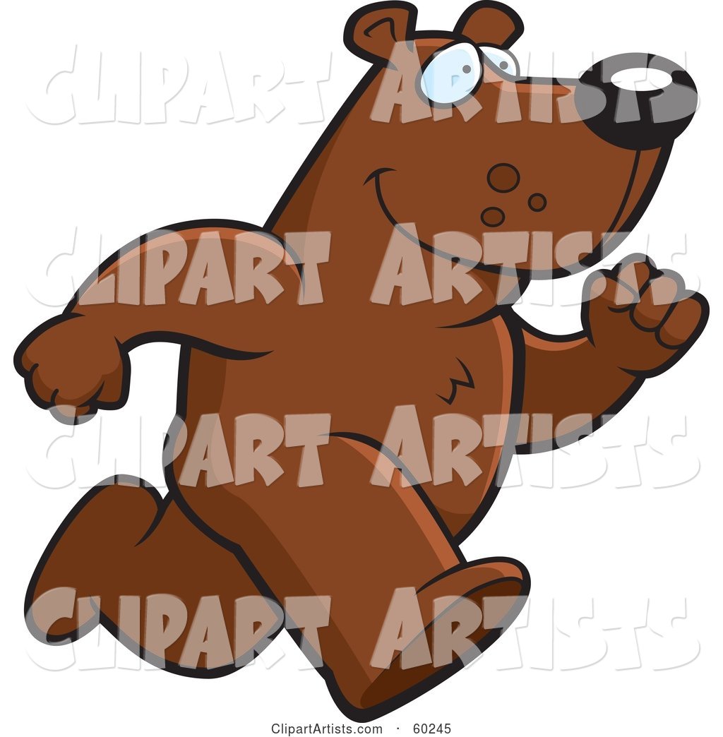 Bear Character on the Run