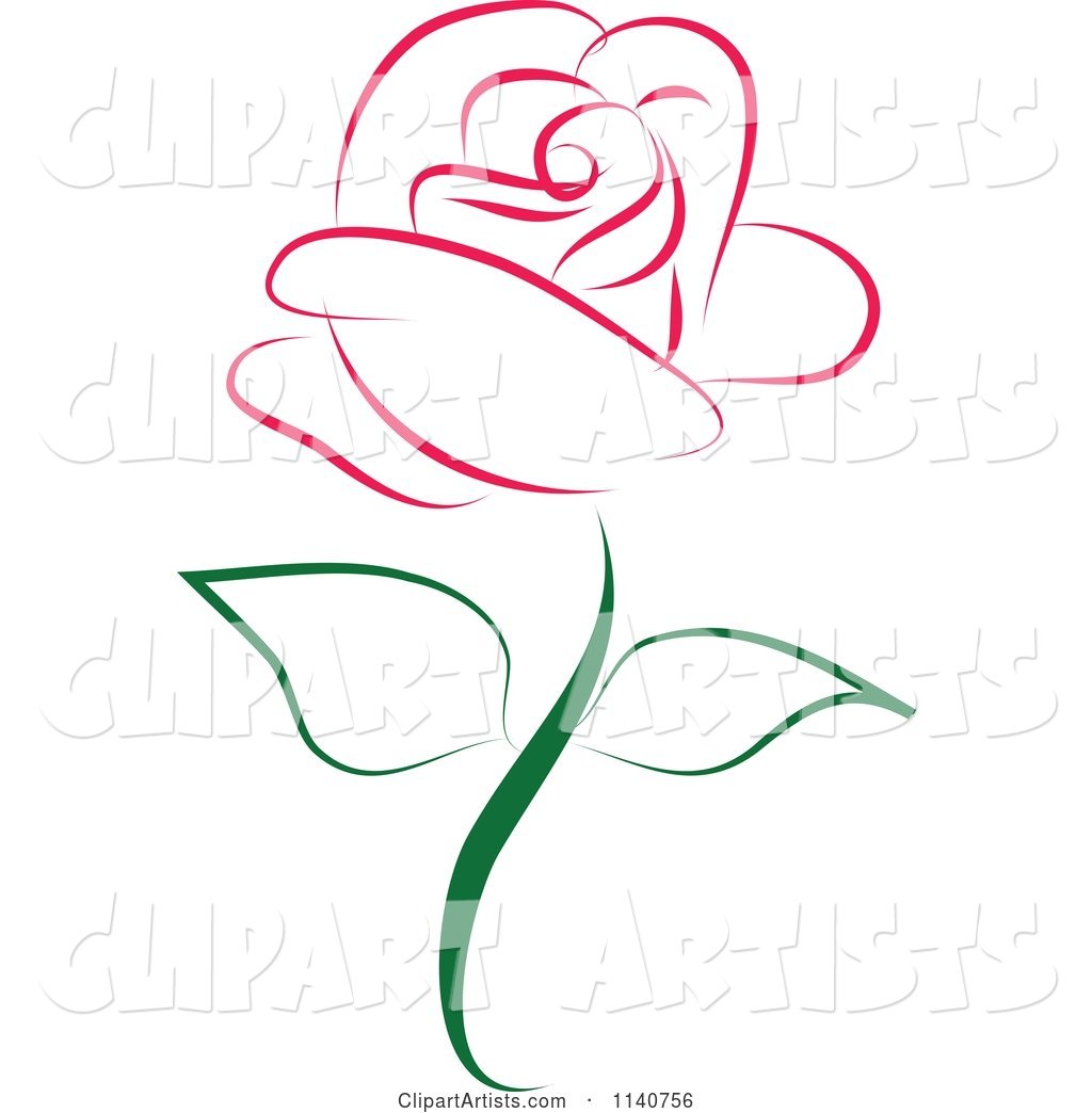 Beautiful Single Magenta Rose