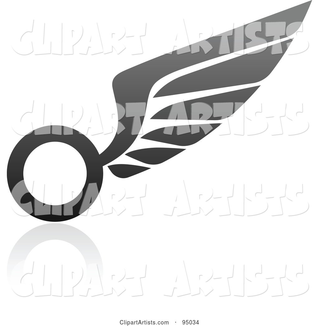 Black and Gray Wing Logo Design or App Icon - 6