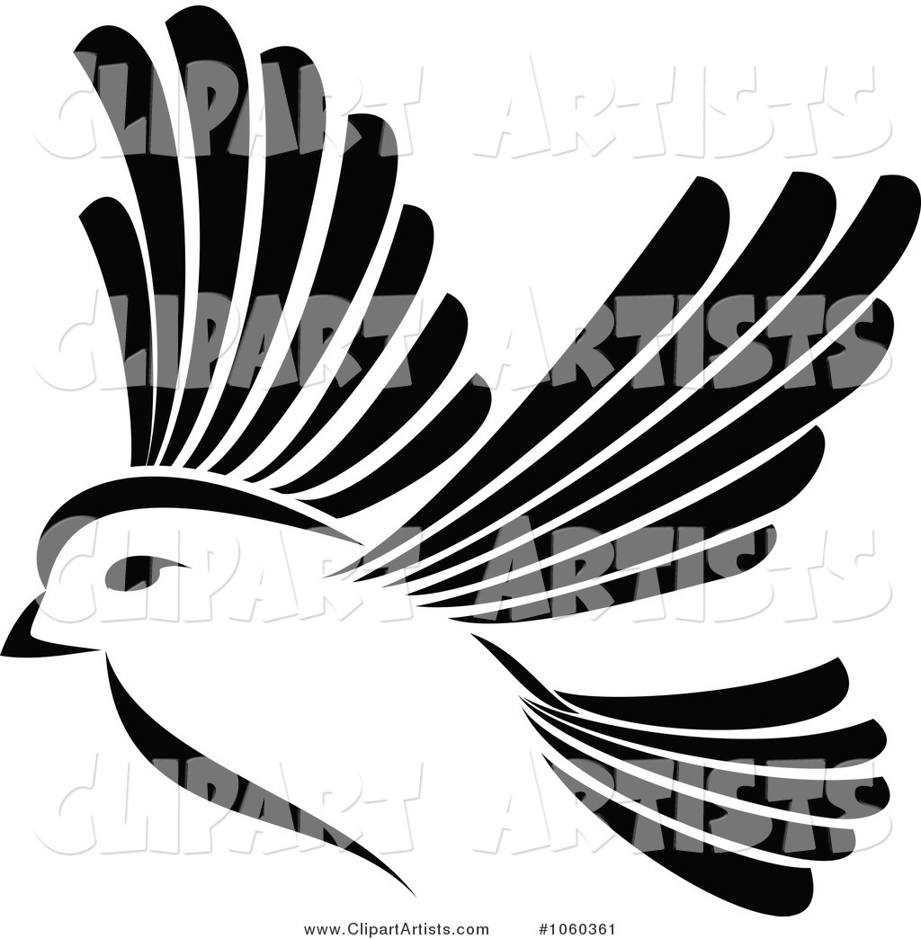 Black and White Bird Logo - 2