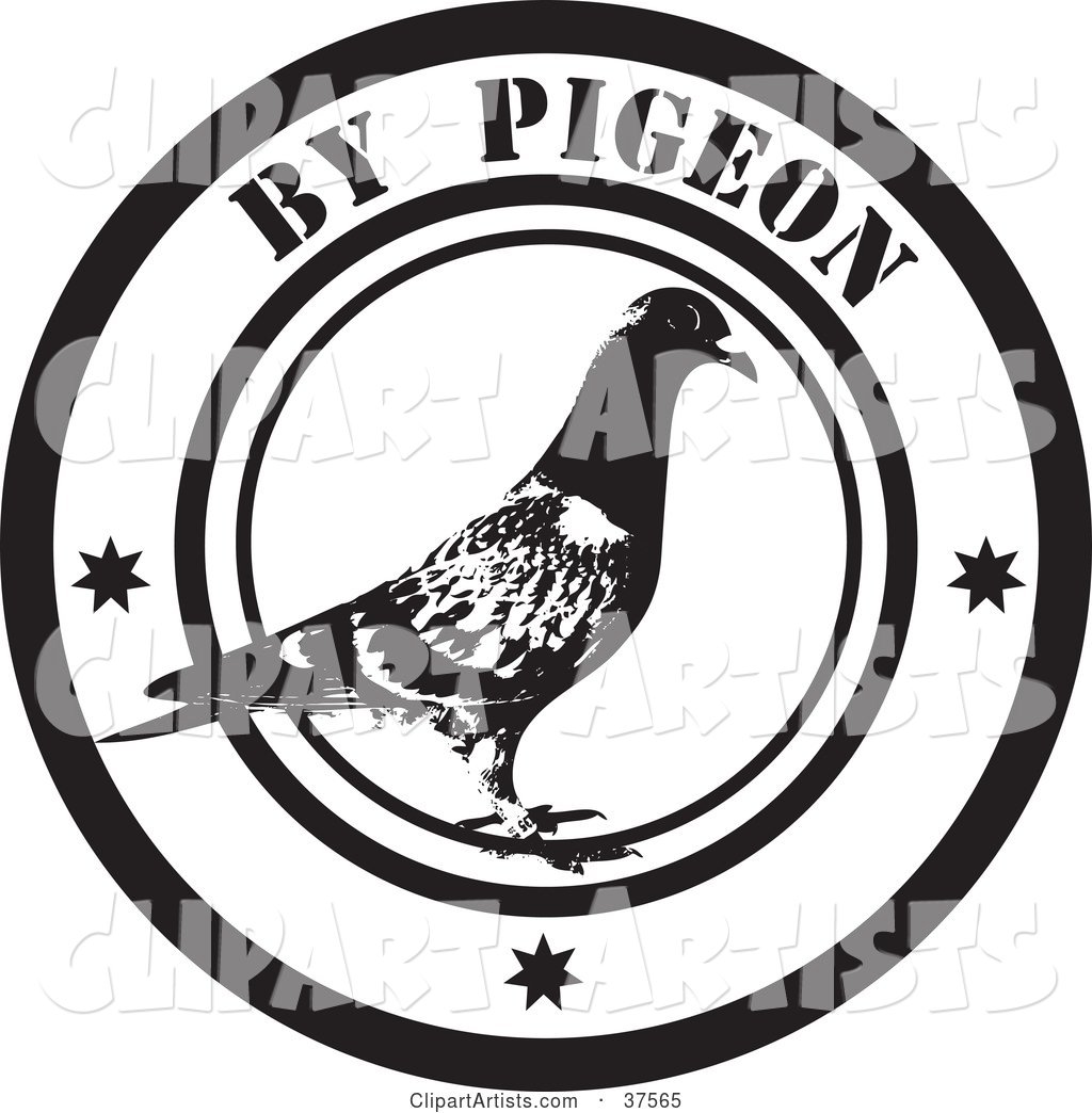 Black and White by Pigeon Delivery Seal