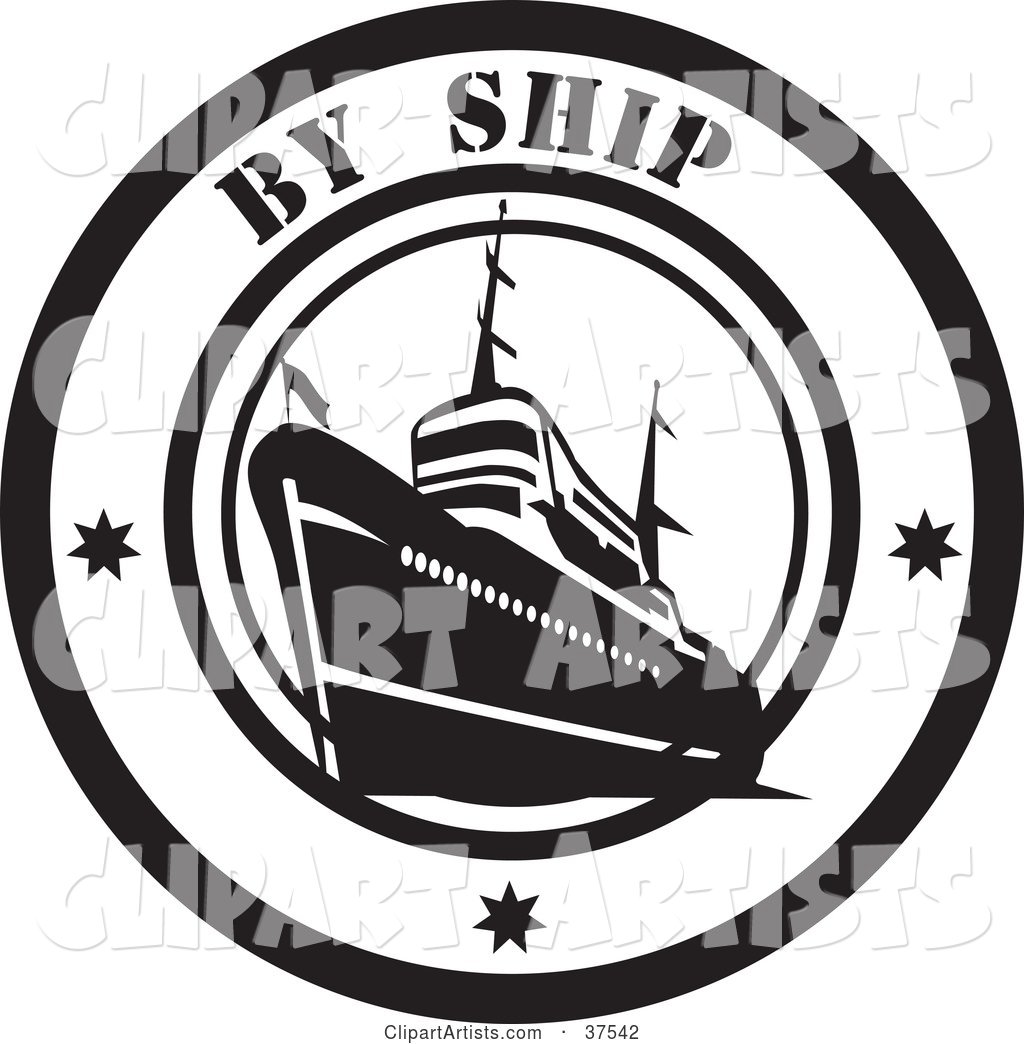 Black and White by Ship Delivery Seal