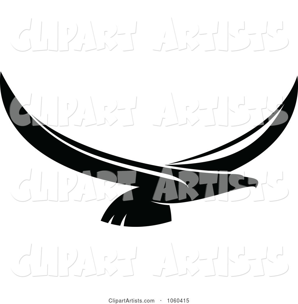 Black and White Flying Eagle Logo - 11