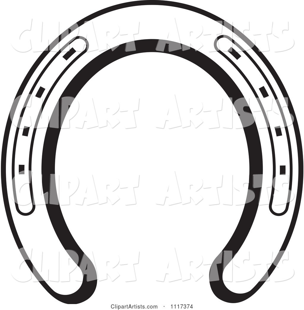 Black and White Horseshoe