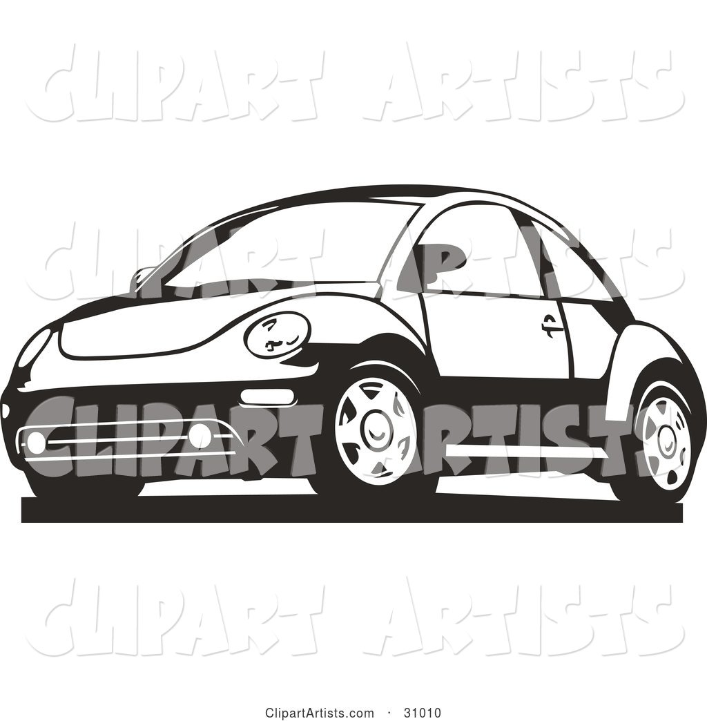 Black and White Slug Bug Car
