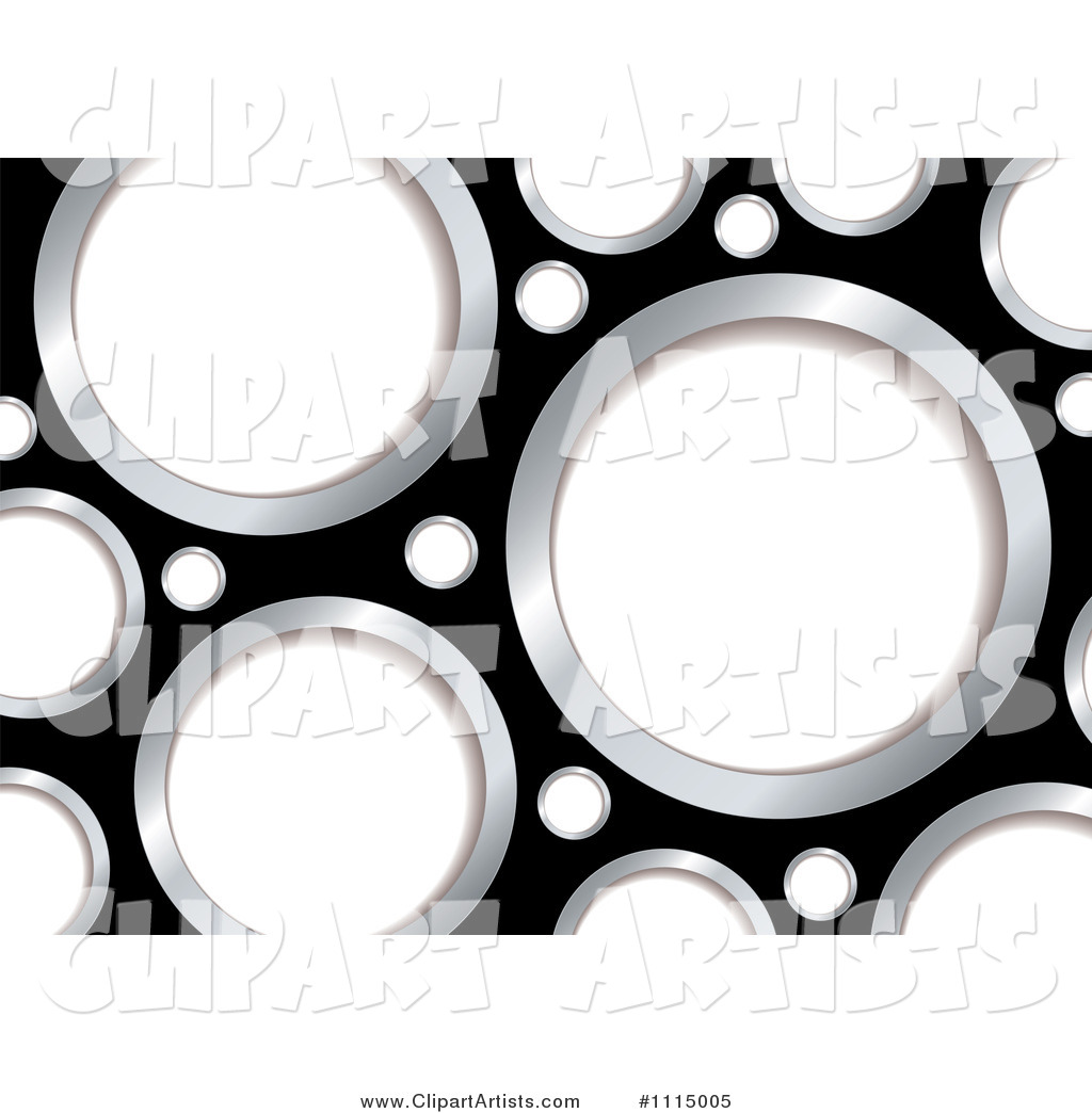 Black Background with White and Chrome Holes
