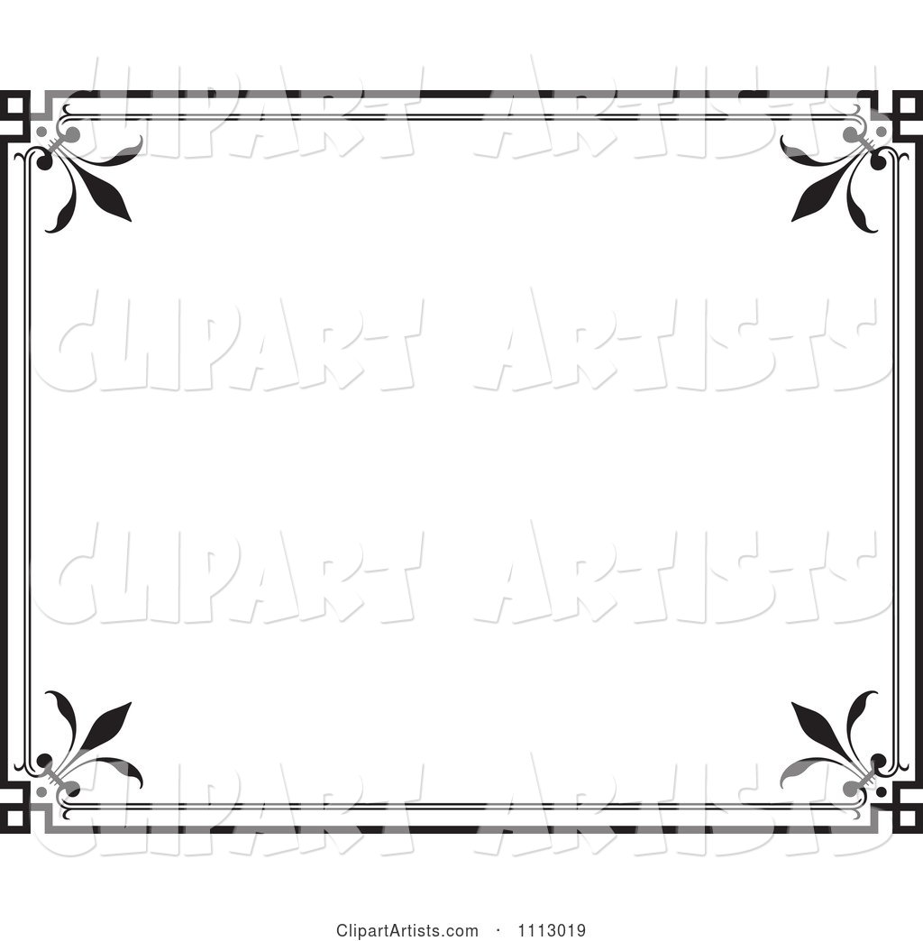 Black Ornate Frame with White Copyspace 2