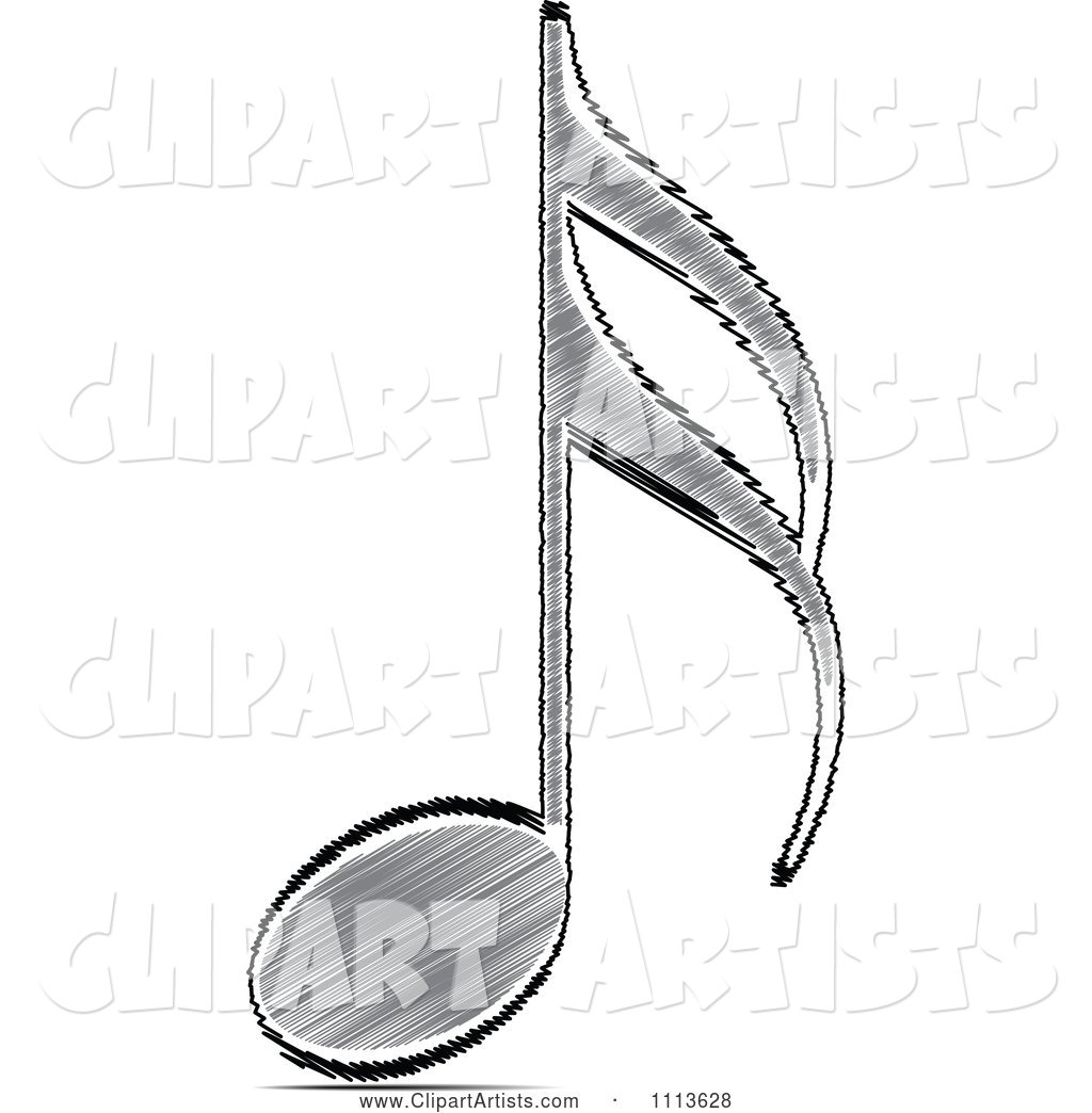 Black Scribble Music Note