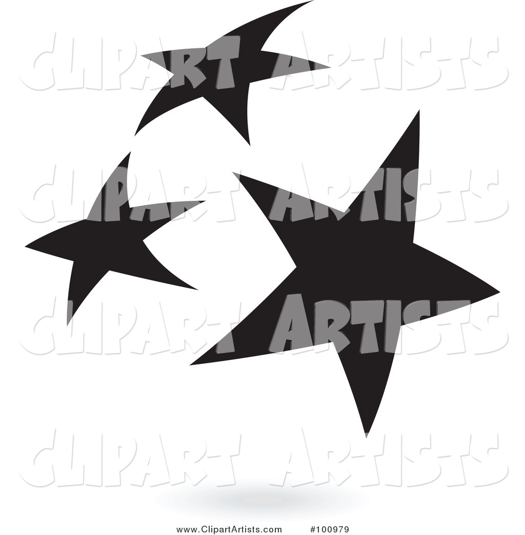 Black Star Cluster Logo Icon