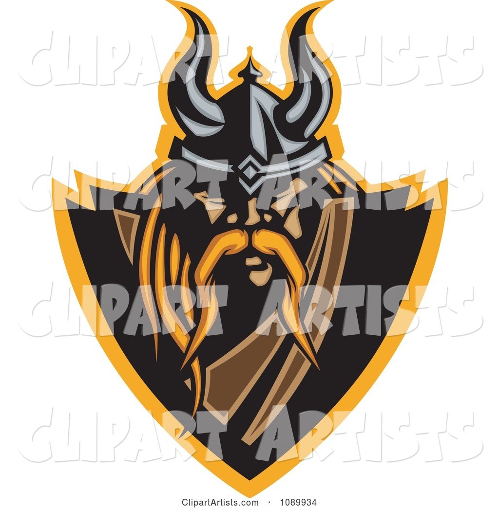 Blond Viking Warrior Shield