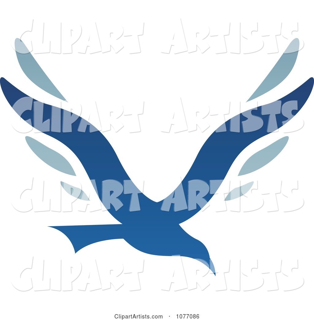 Blue Bird Letter V Logo