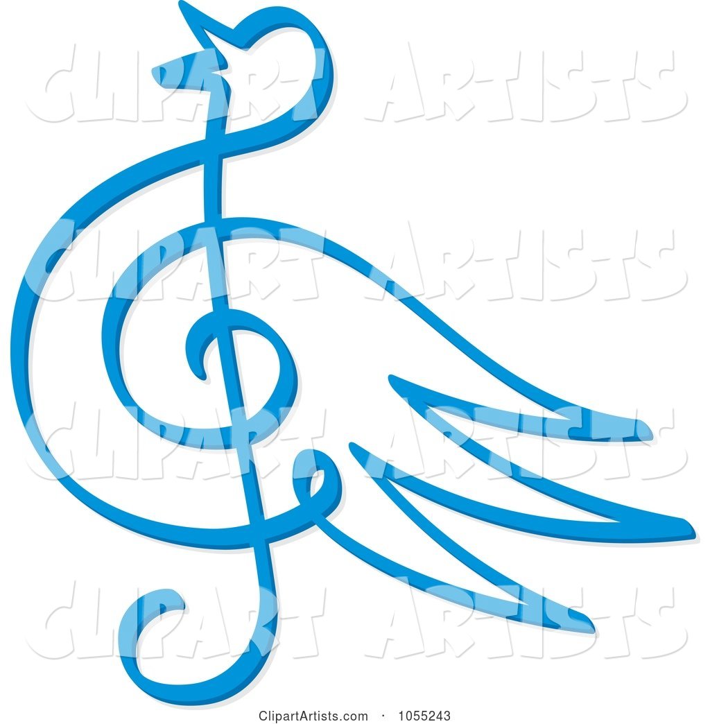 Blue Bird Music Note