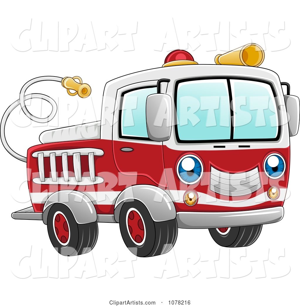 Blue Eyed Fire Truck Character
