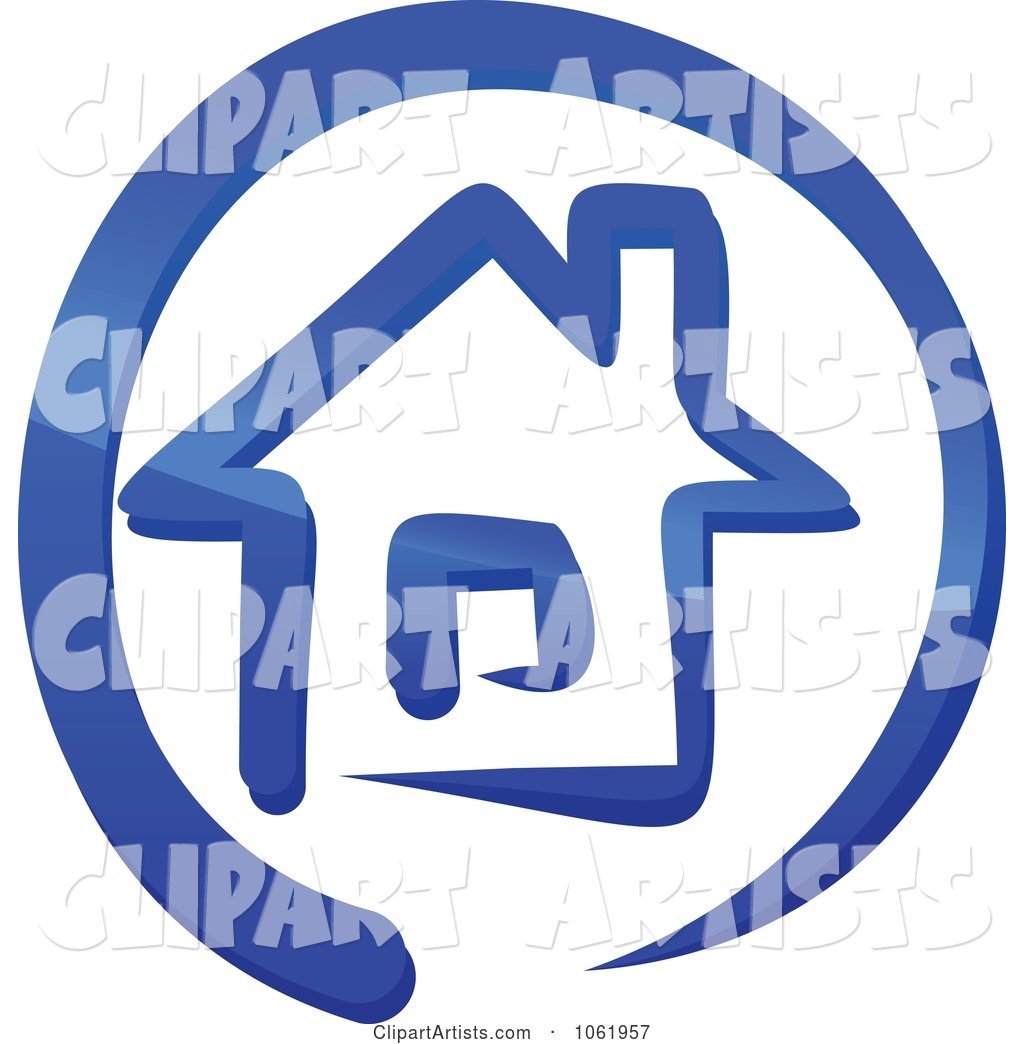 Blue Home Page Icon