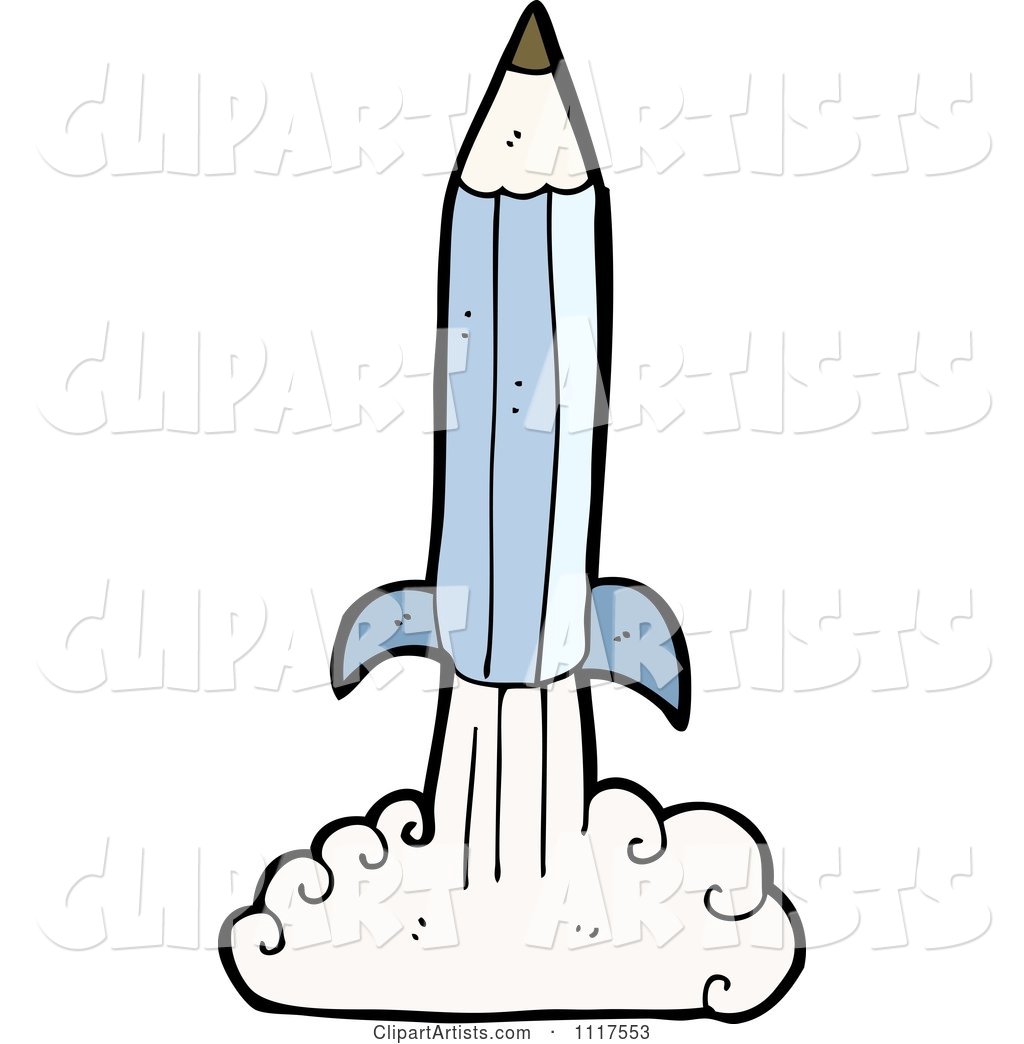 Blue Pencil Rocket 2