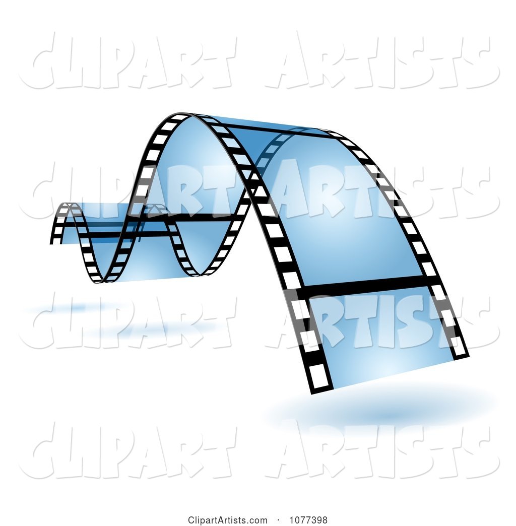 Blue Wavy Film Strip