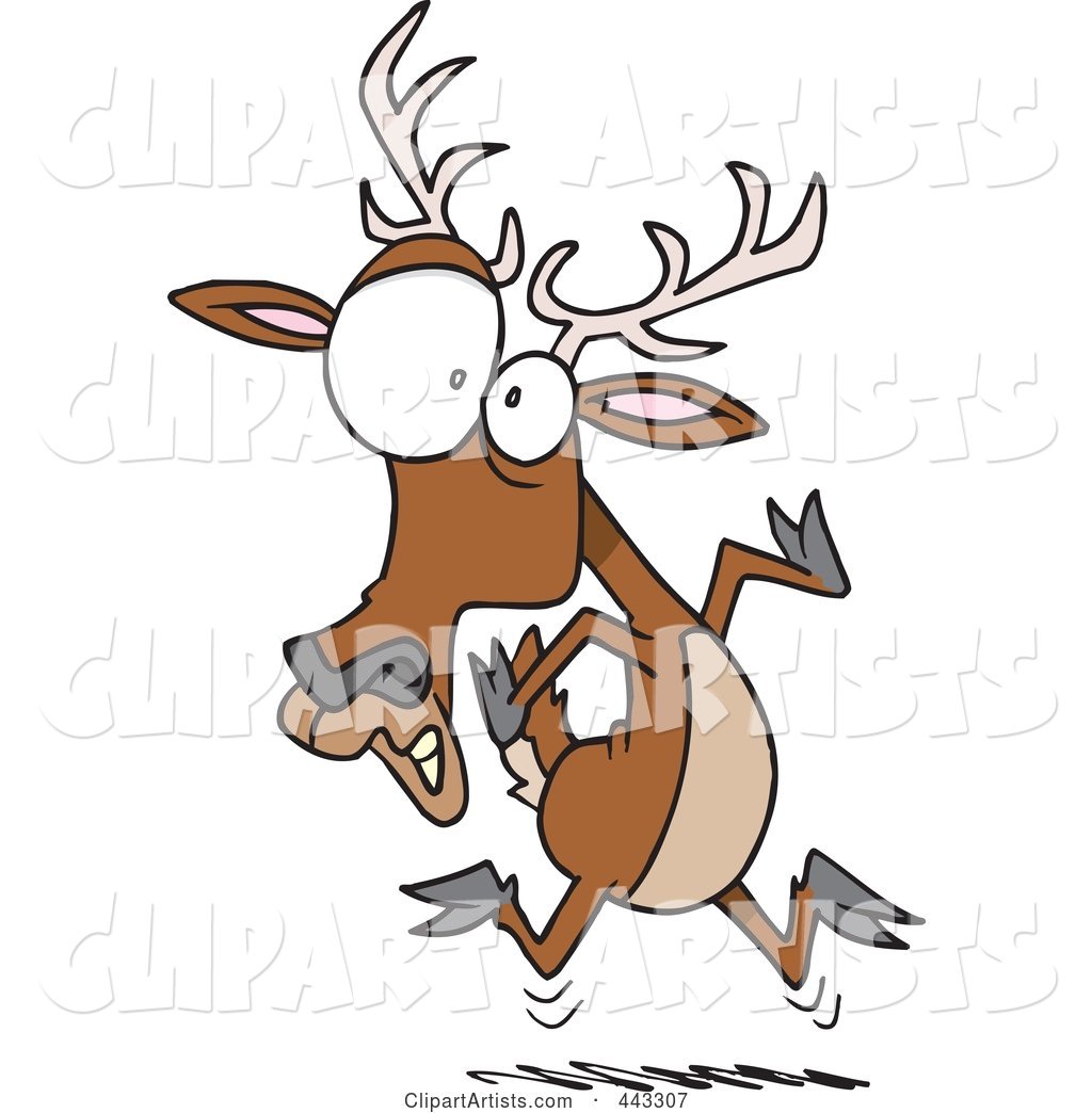 Cartoon Scared Deer