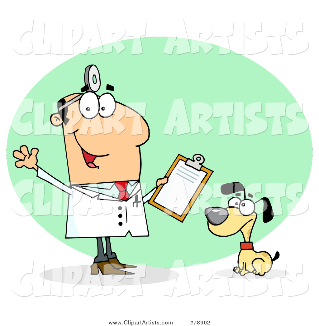 Caucasian Cartoon Canine Veterinarian Man