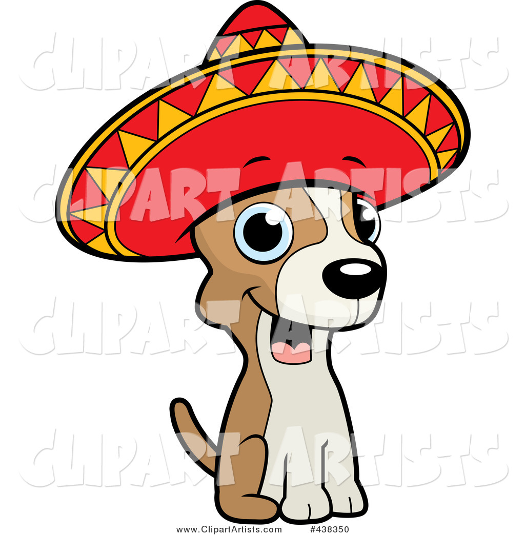 Chihuahua Sitting and Wearing a Sombrero