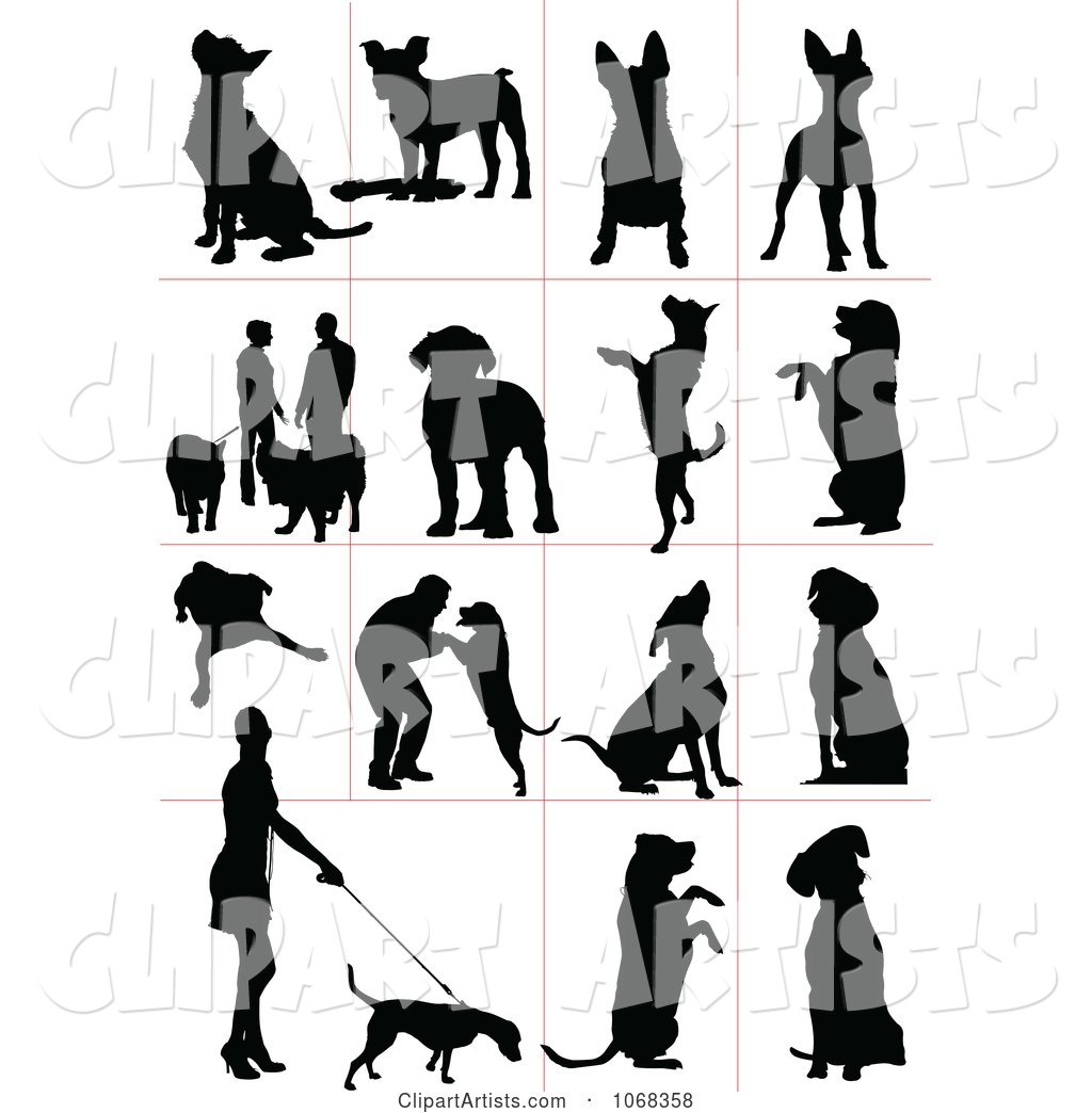 Clipart Dog Silhouettes 2