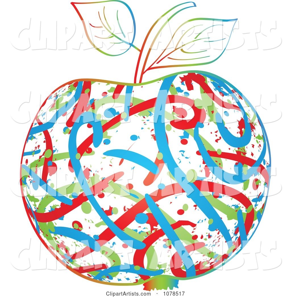 Colorful Abstract Apple