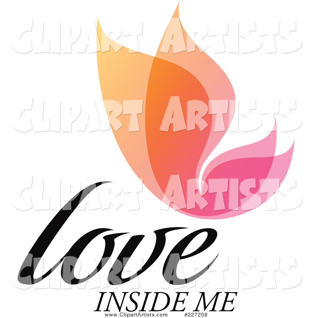 Colorful Love Inside Me Overlay Butterfly Logo