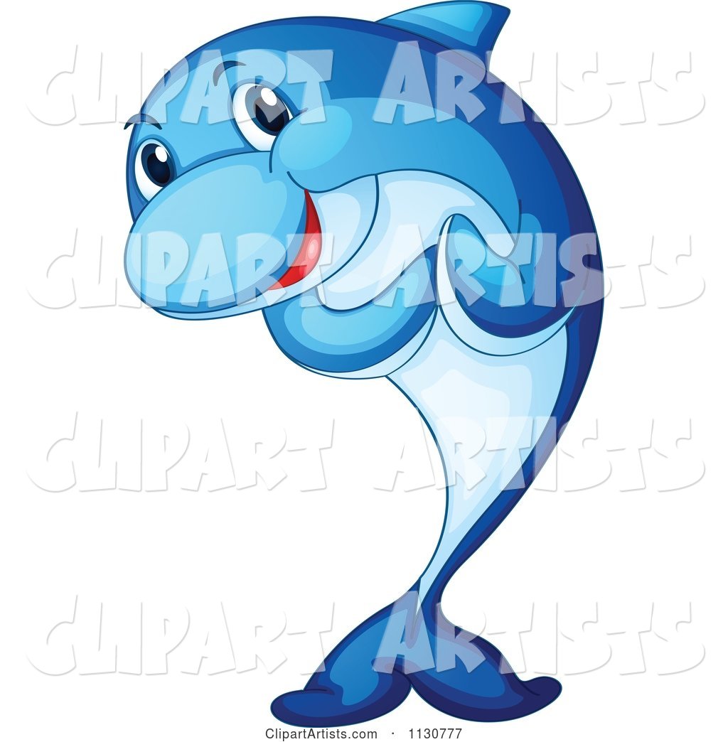 Cute Blue Dolphin 1