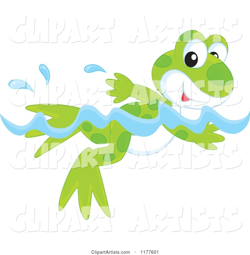 Cute Frog Swimming