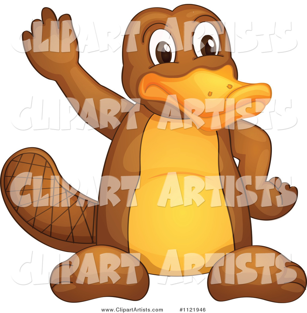 Cute Platypus Waving