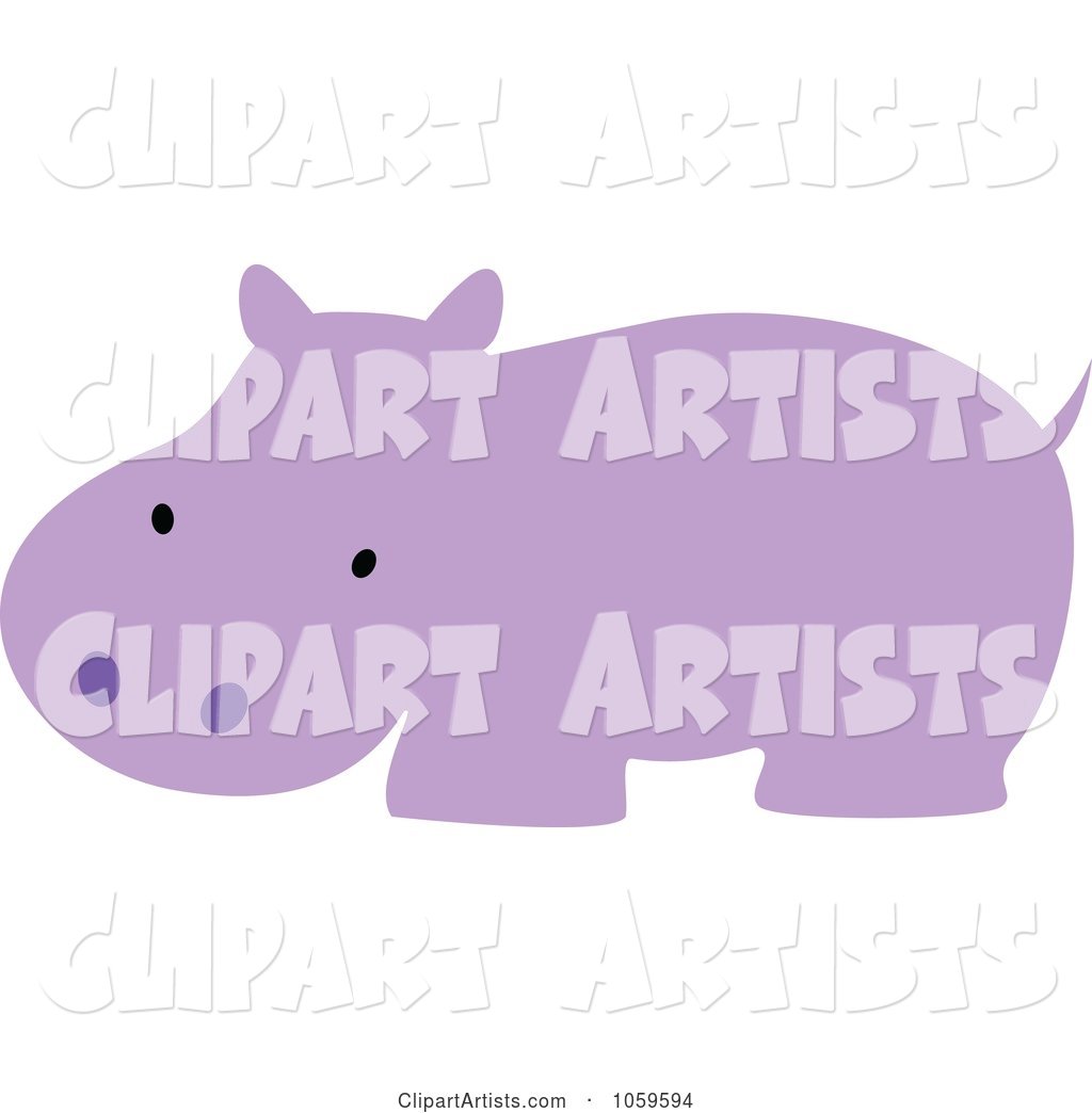 Cute Purple Hippo