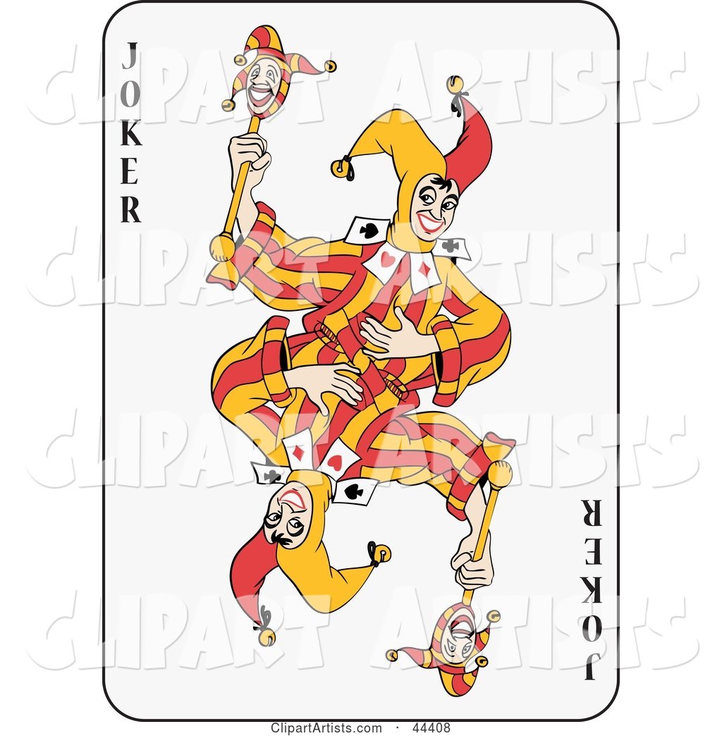 Dancing Double Joker Playing Card