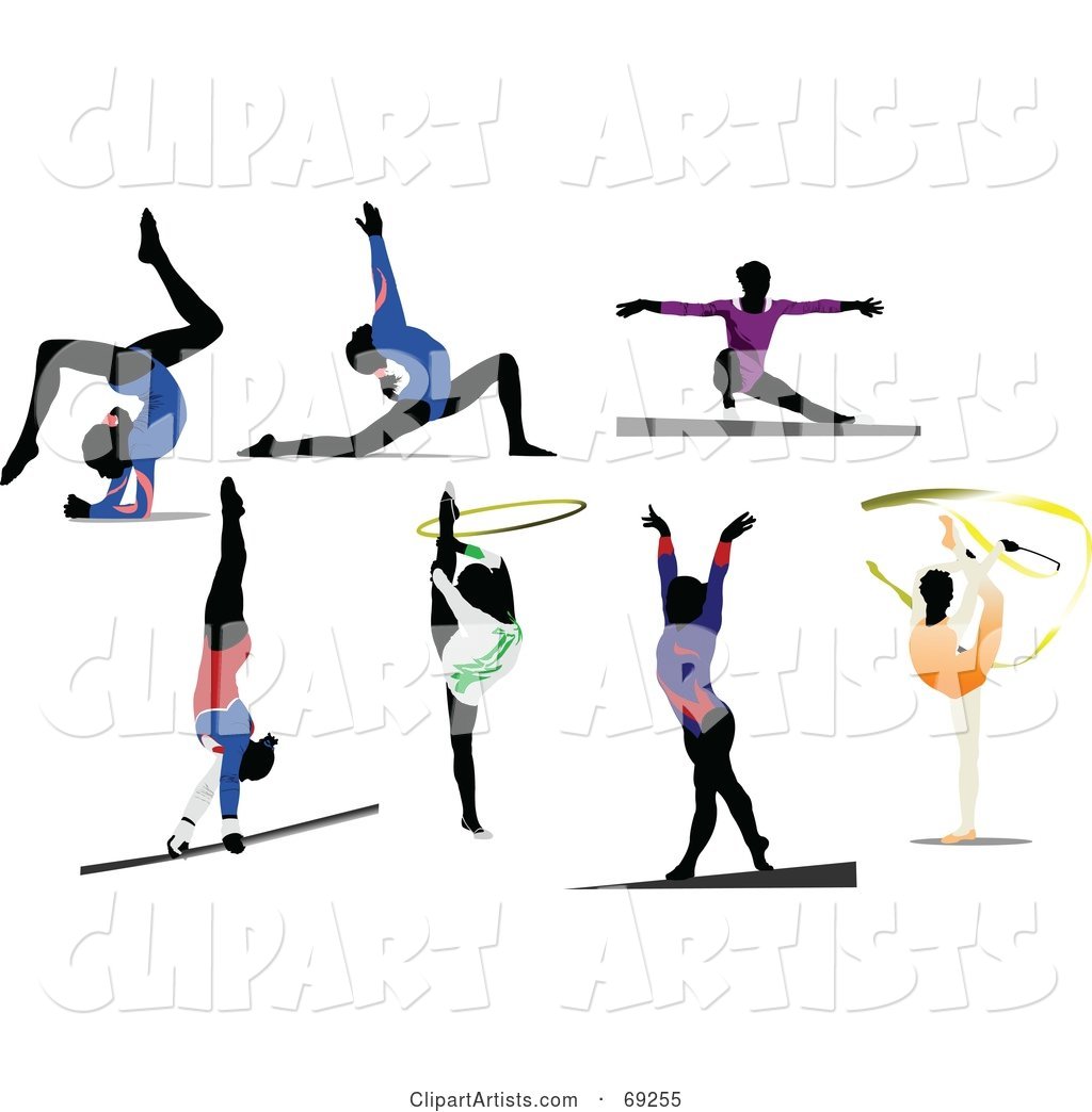 Digital Collage of Female Gymnasts