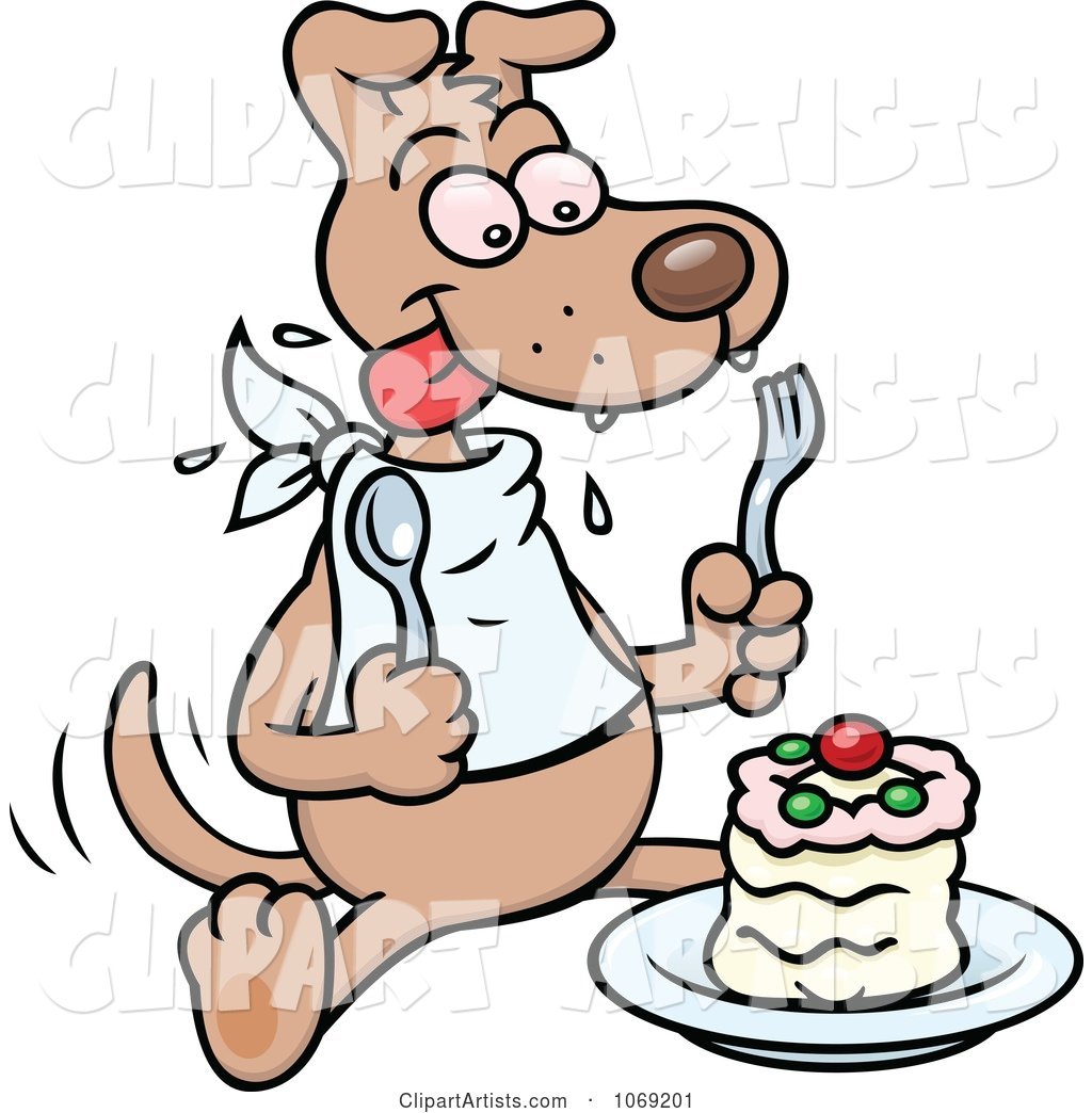 Dog Eating a Cake