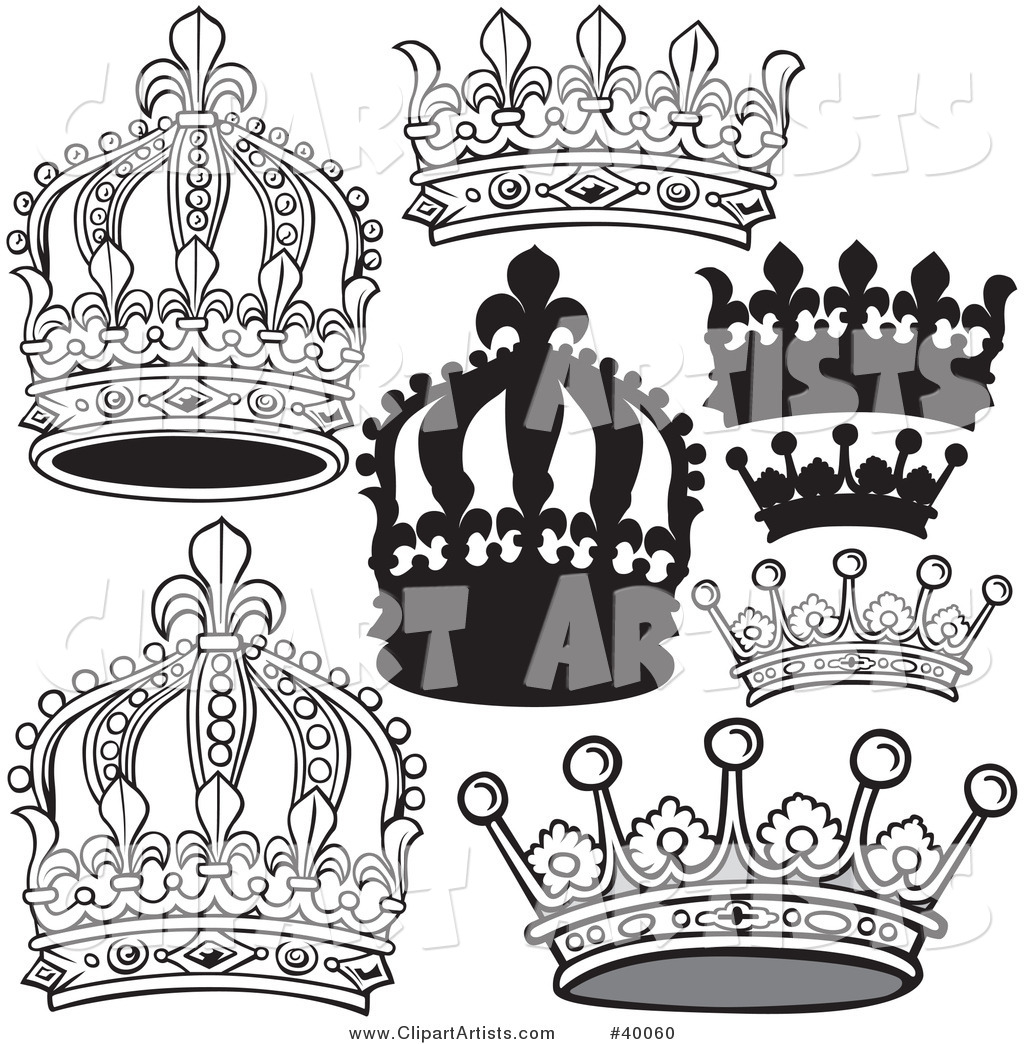 Elegant Black and White Crowns