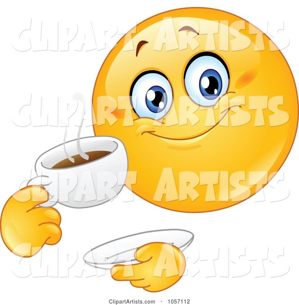 Emoticon Drinking Coffee