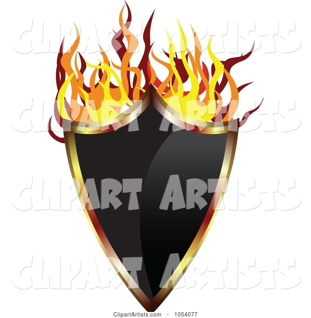 Fiery Shield Label