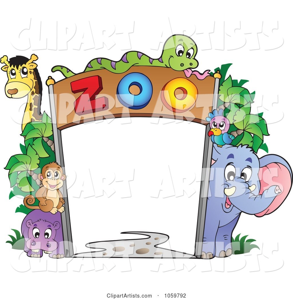 Frame of Zoo Animals