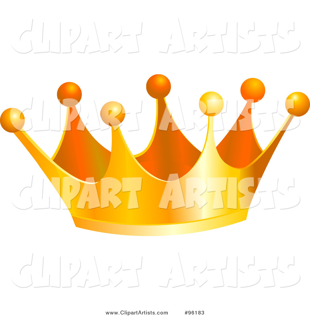 Golden King Crown with Balls on the Tips