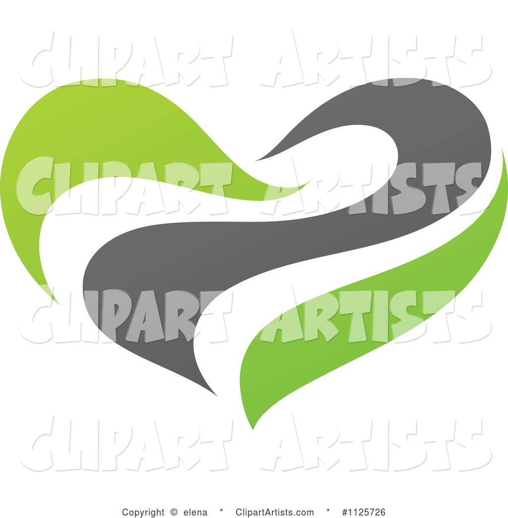 Green and Gray Organic Heart 2