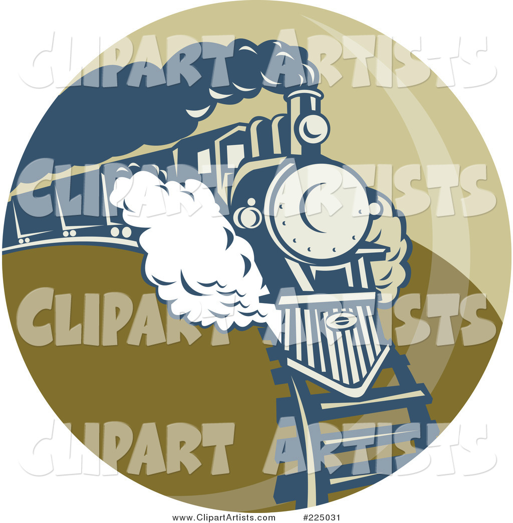 Green Circle Steam Train Logo