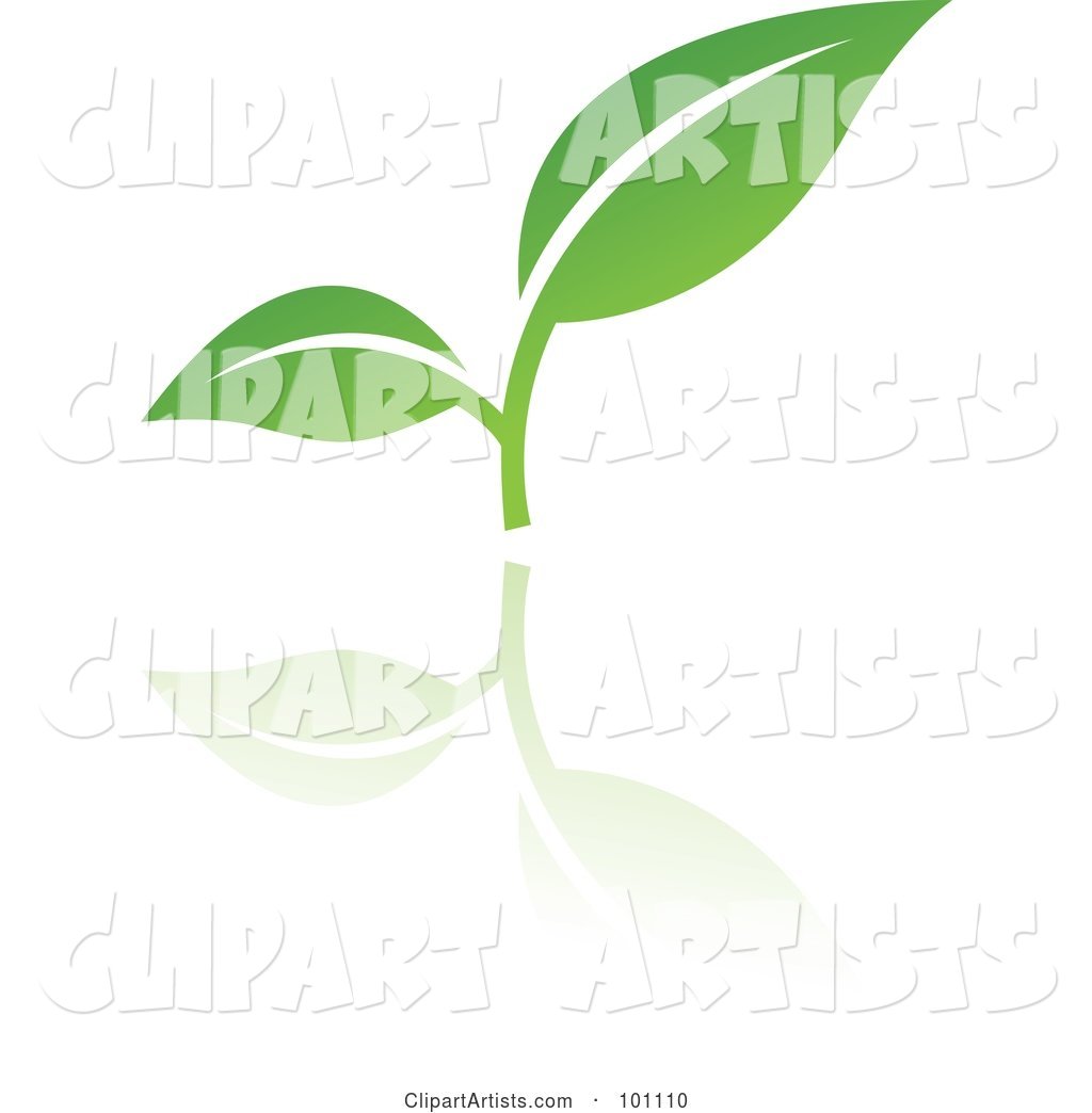 Green Leaf Logo Icon - 3