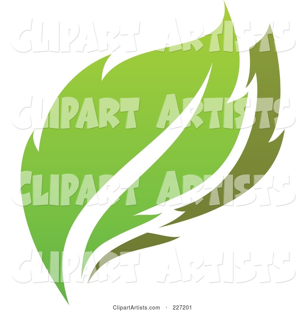 Green Leaf Logo Icon - 9