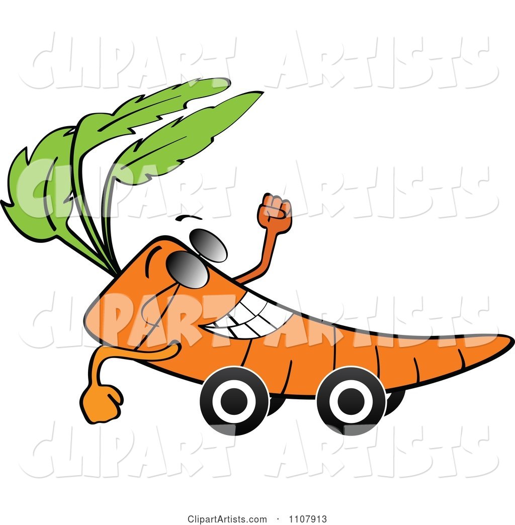 Happy Carrot on Wheels
