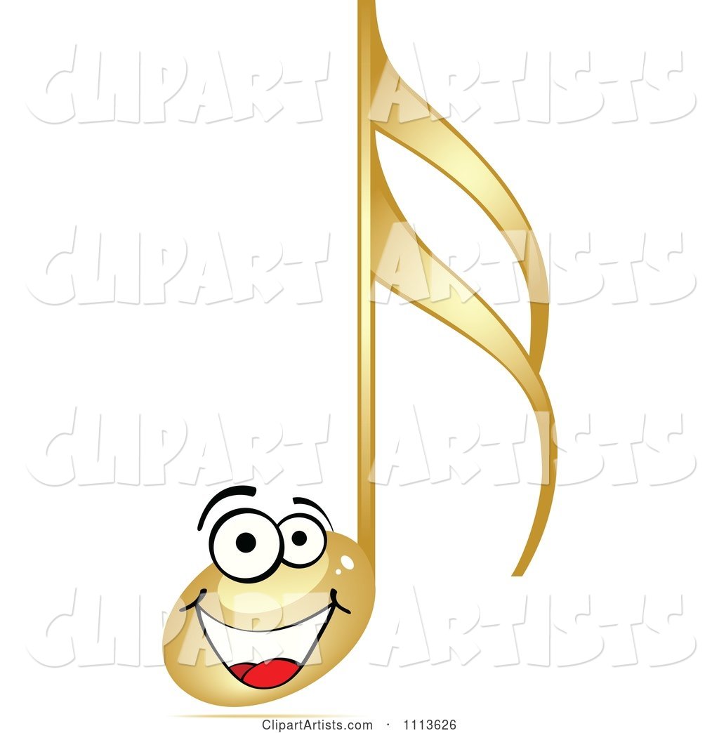 Happy Gold Music Note