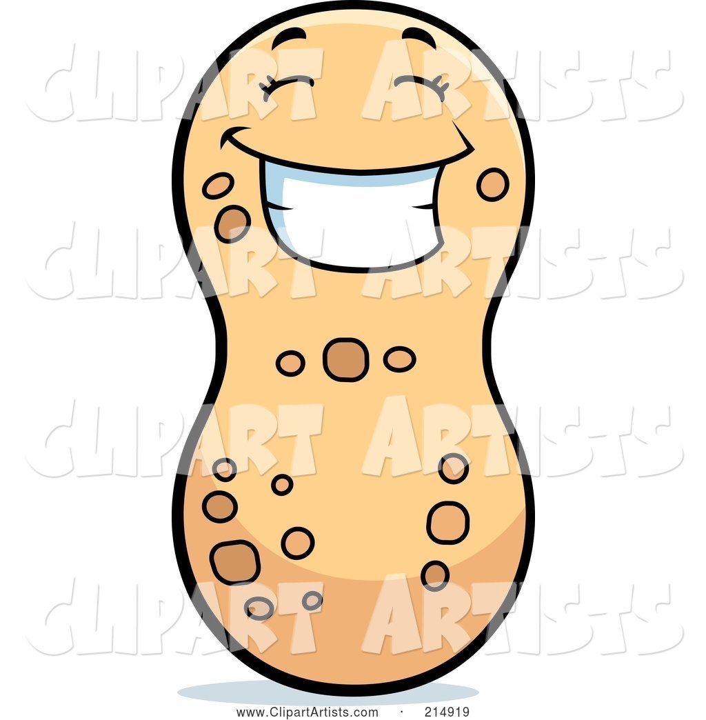 Happy Peanut Character