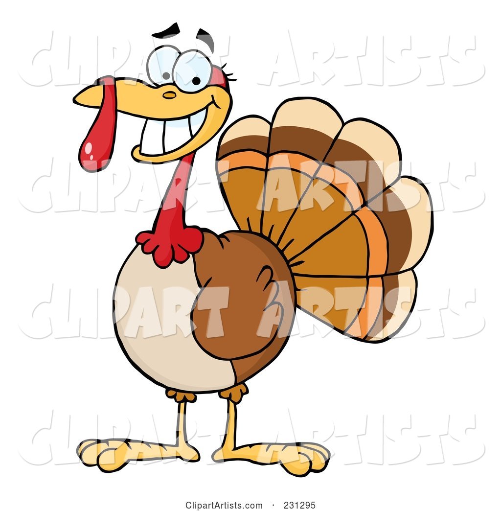 Happy Thanksgiving Turkey Bird Smiling